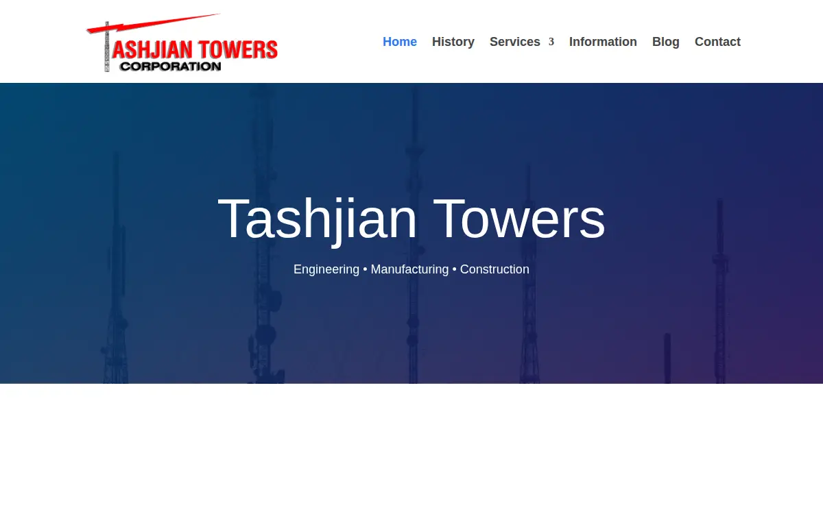 Homepage of Tashjian Towers Corporation