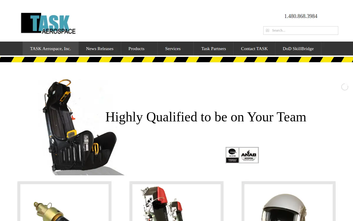 Homepage of Task Aerospace, INC