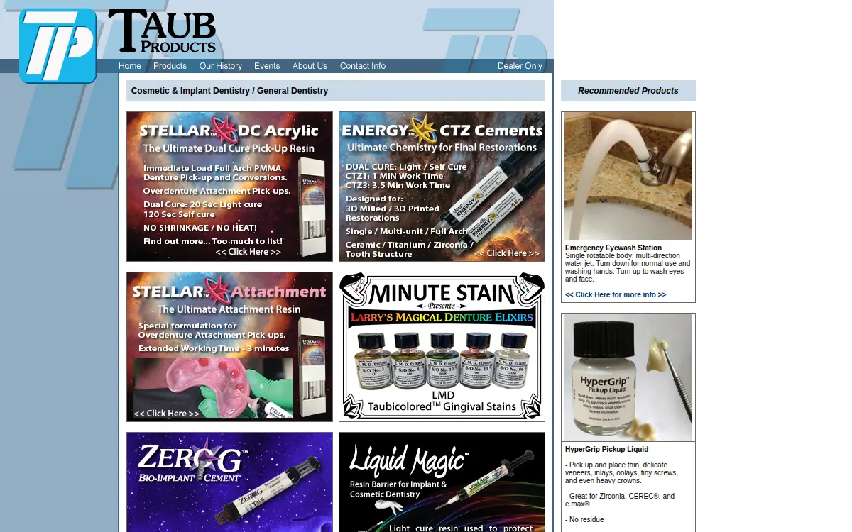 Homepage of Taub, George Products & Fusion CO INC