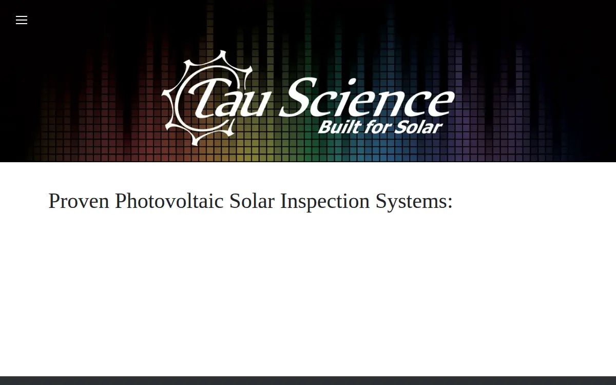 Homepage of Tau Science Corporation