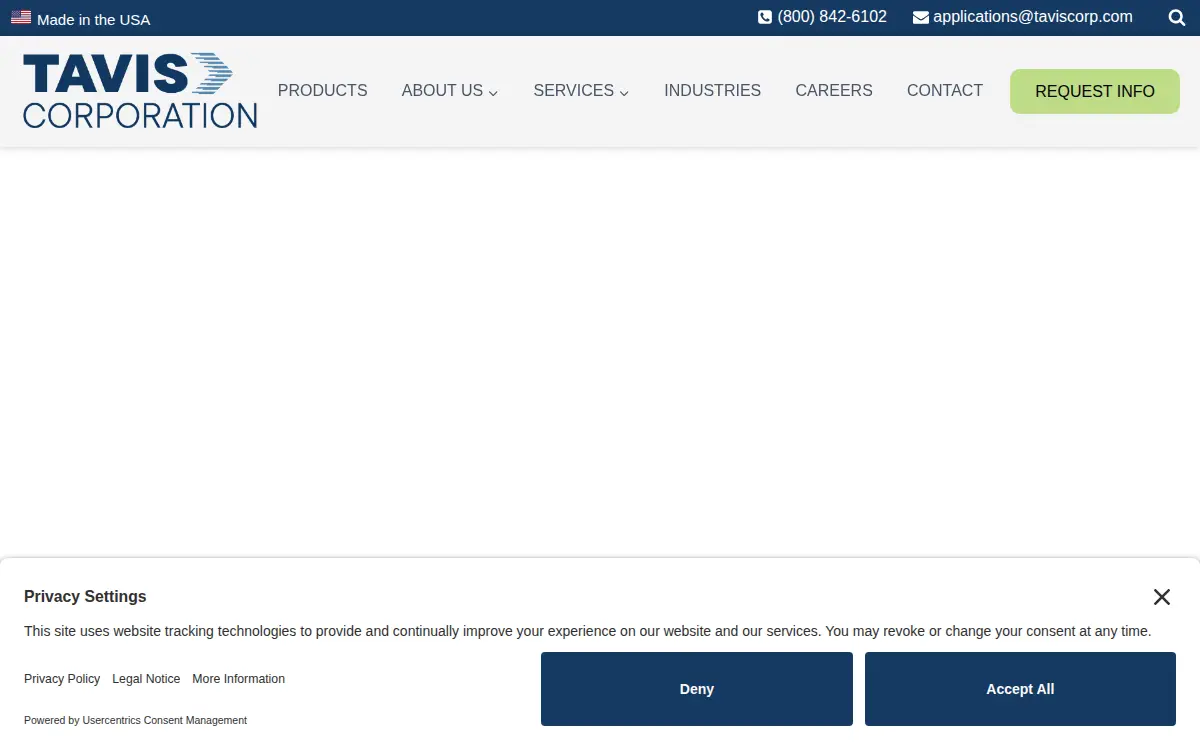 Homepage of Tavis CORP