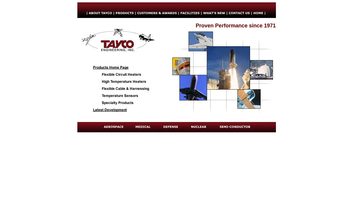 Homepage of Tayco Engineering, INC.