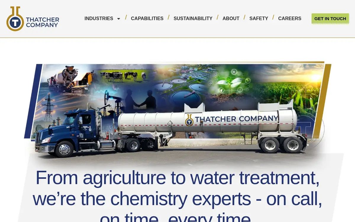 Homepage of Thatcher Chemical of Florida, INC.