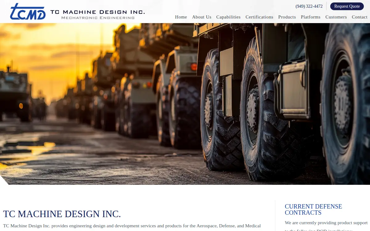 Homepage of Tc Machine Design INC
