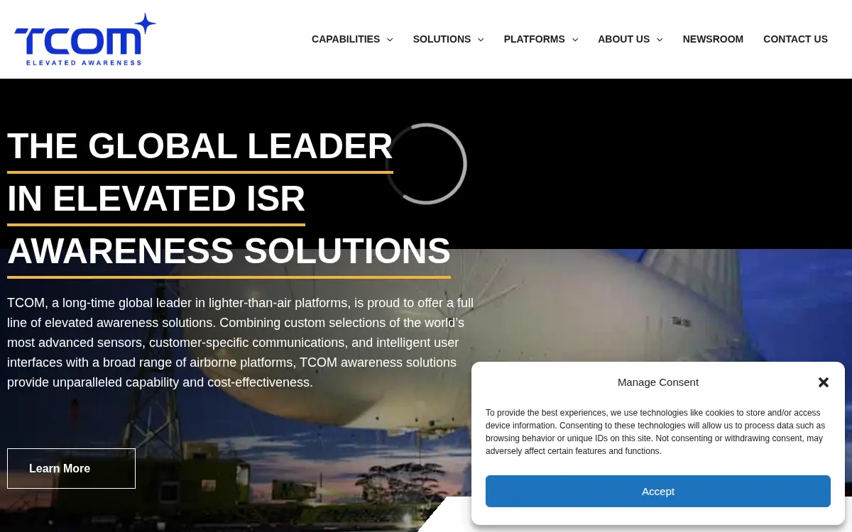 Homepage of Tcom LP