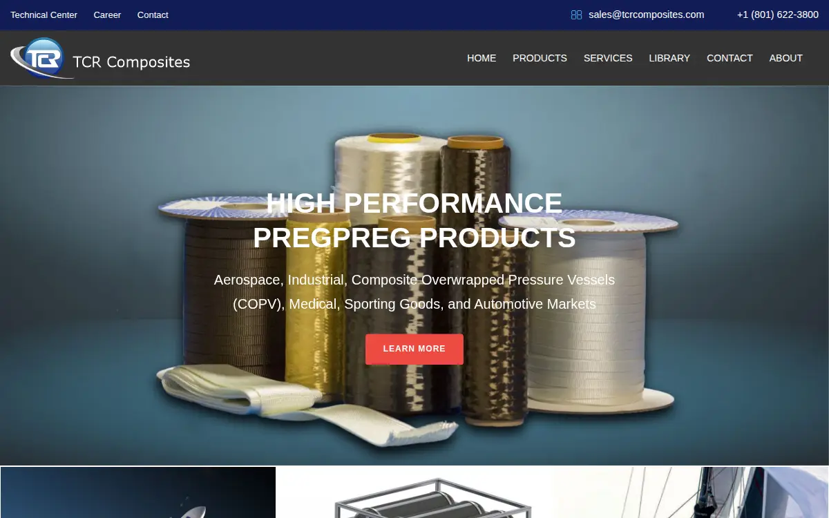 Homepage of Tcr Composites INC
