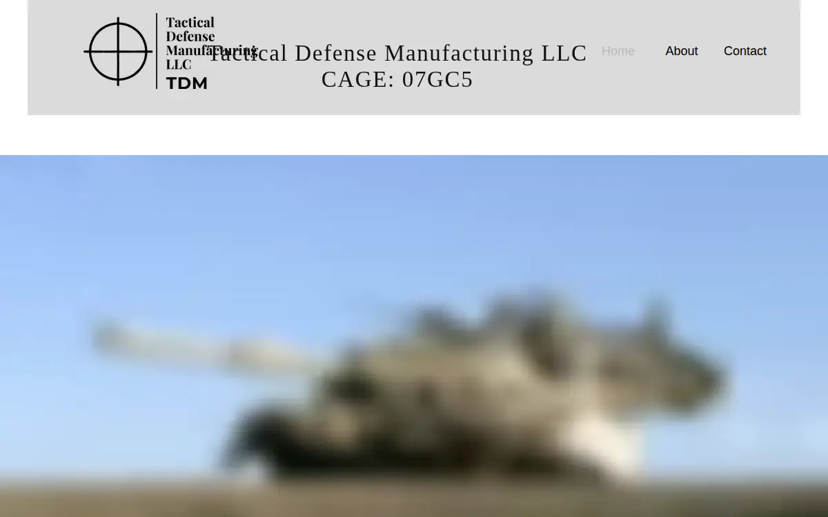 Homepage of Tactical Defense Manufacturing LLC