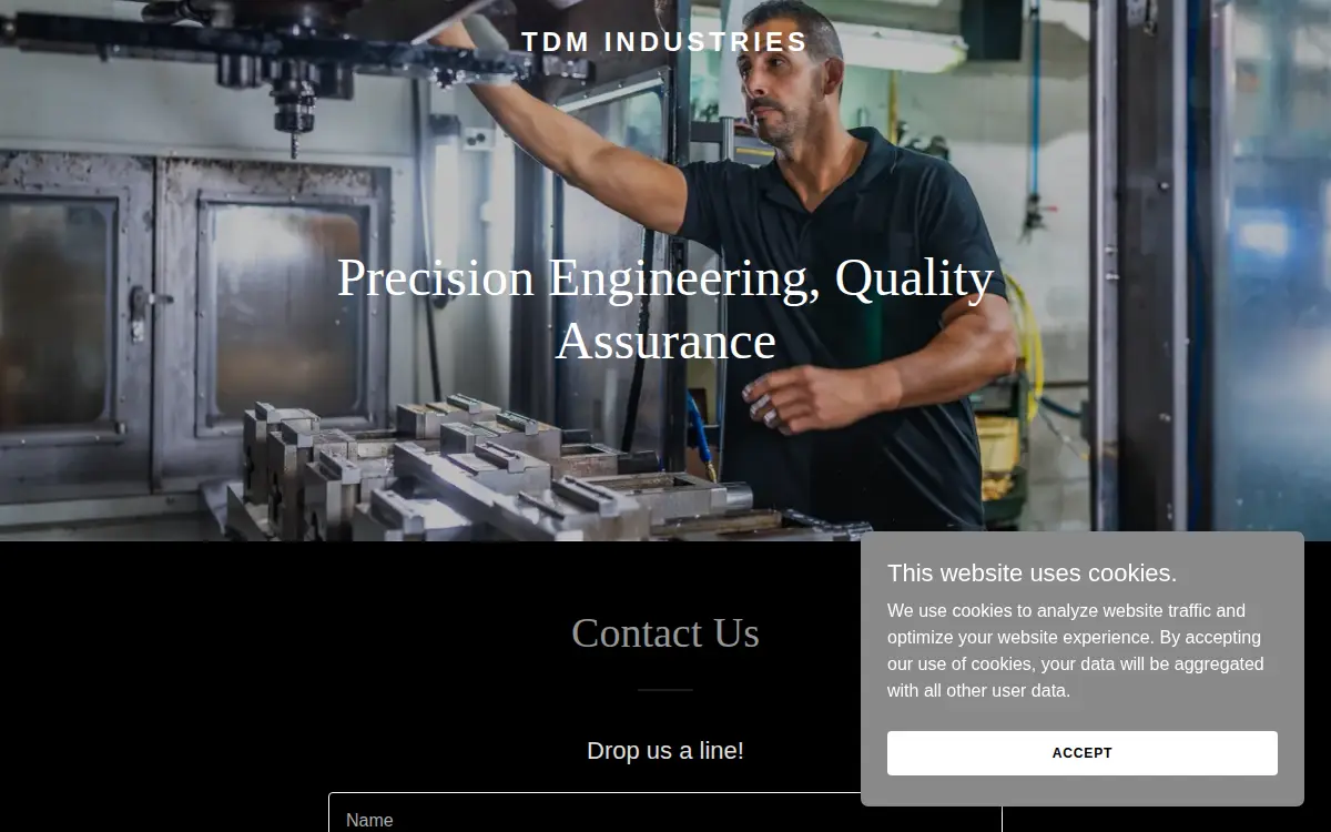 Homepage of Tdm Industries LLC