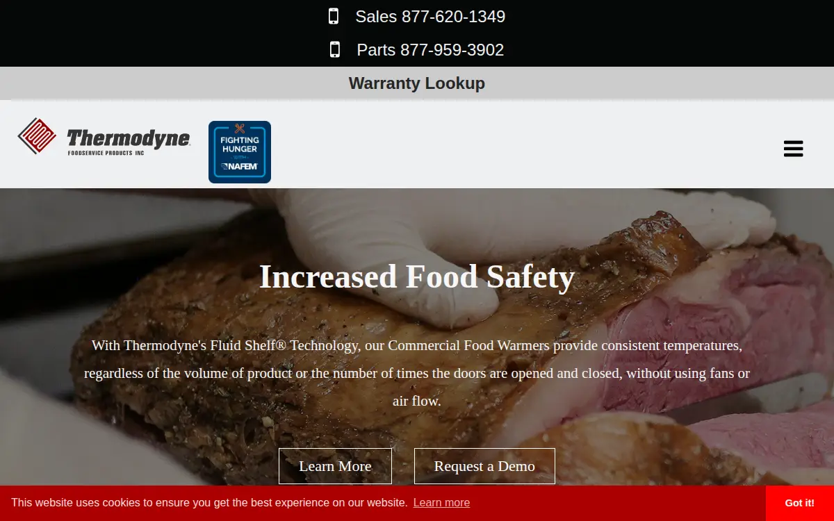 Homepage of Thermodyne Food Service Products, INC.