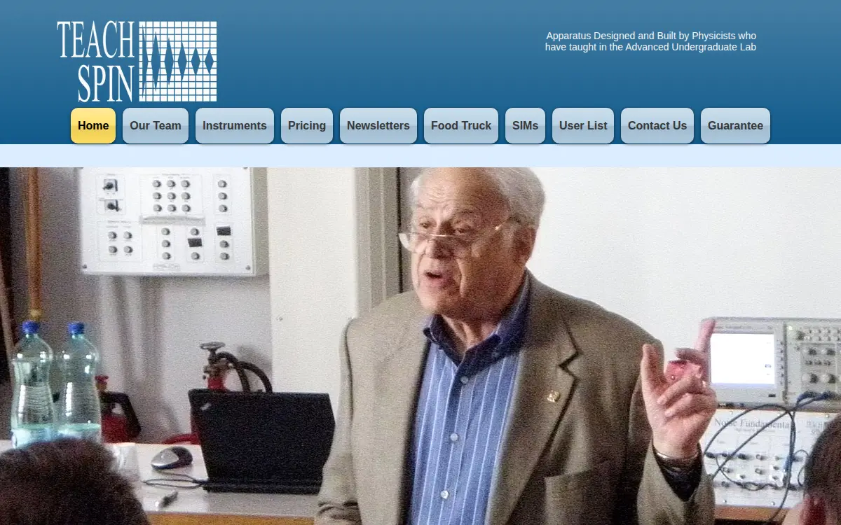 Homepage of Teachspin, INC.