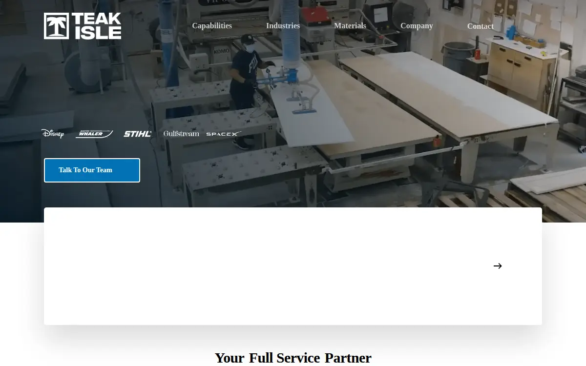 Homepage of Teak Isle, INC