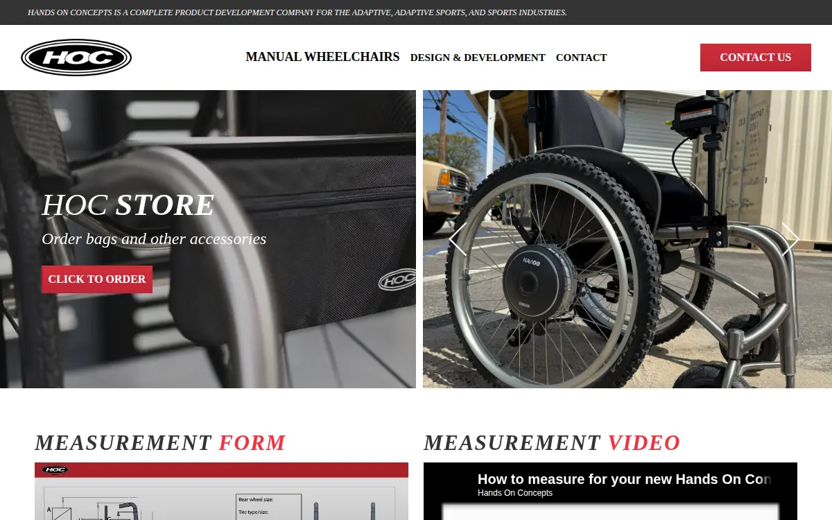 Homepage of Hands on Concepts 3, INC.