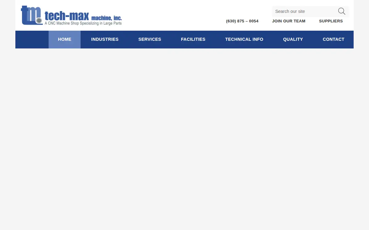 Homepage of Tech-max Machine INC