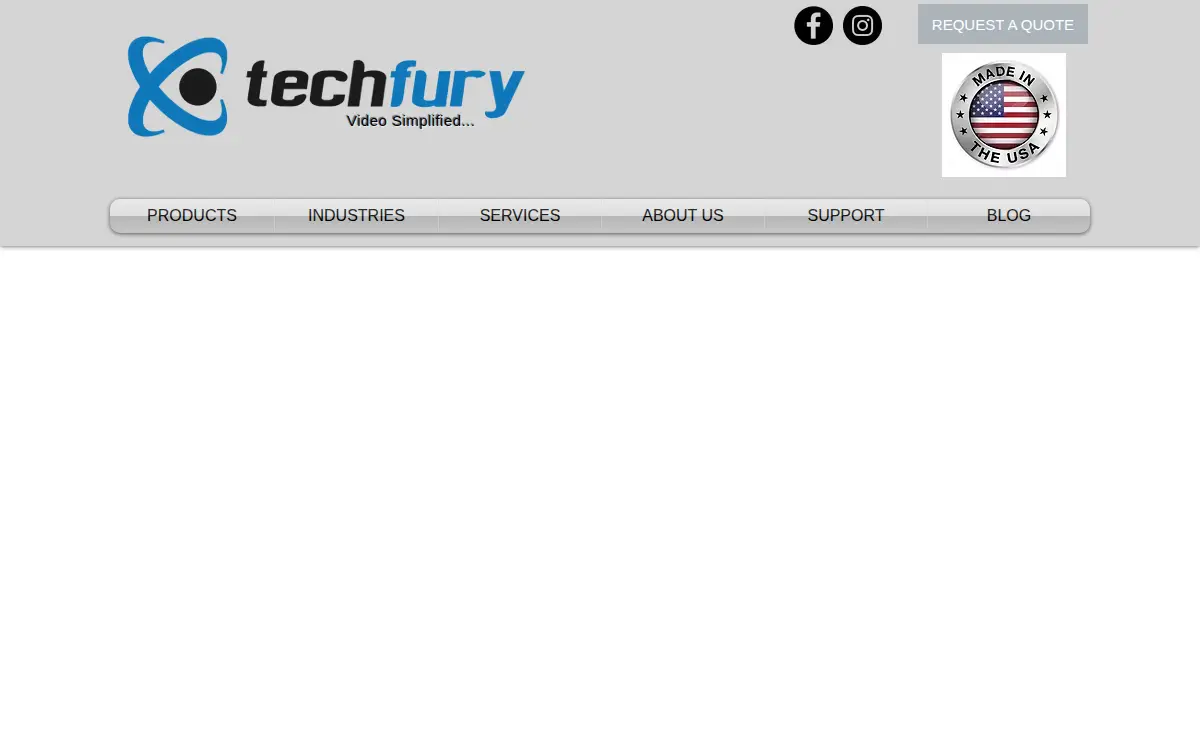Homepage of Techfury Video Systems LLC