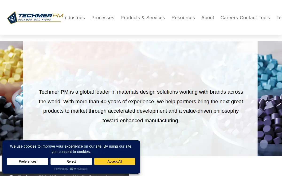 Homepage of Techmer Pm, LLC