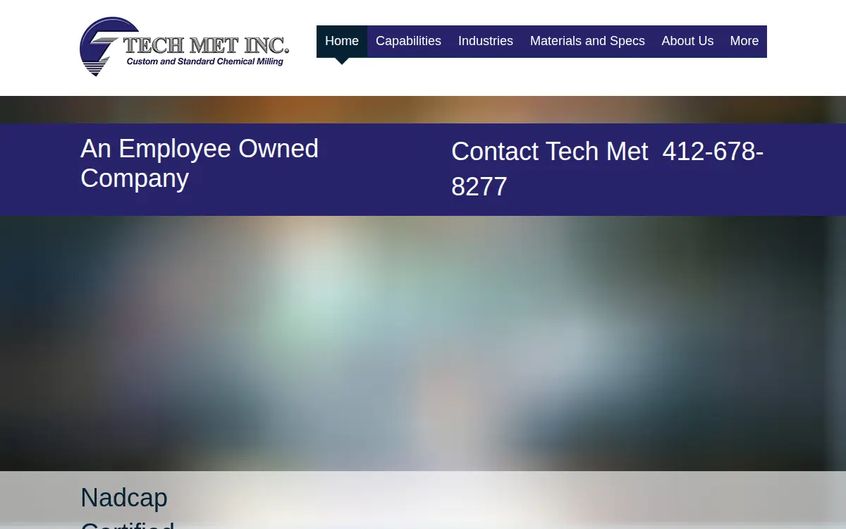 Homepage of Tech Met INC