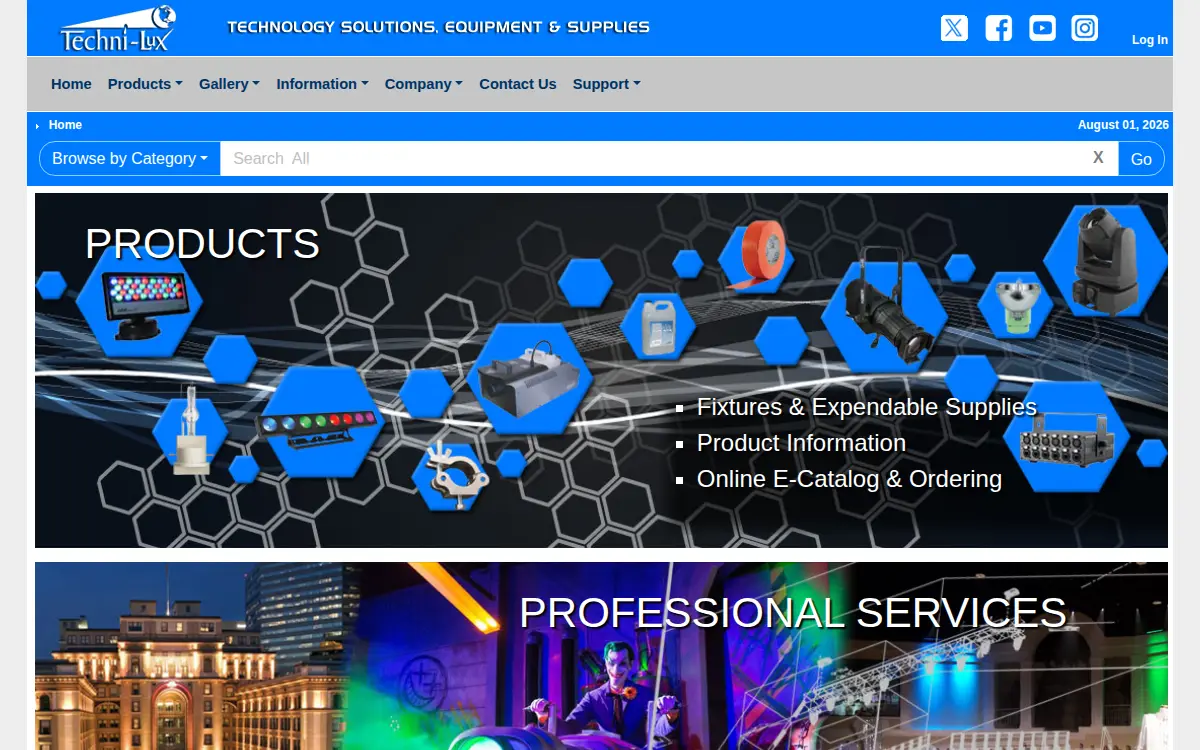 Homepage of Techni-lux, INC.