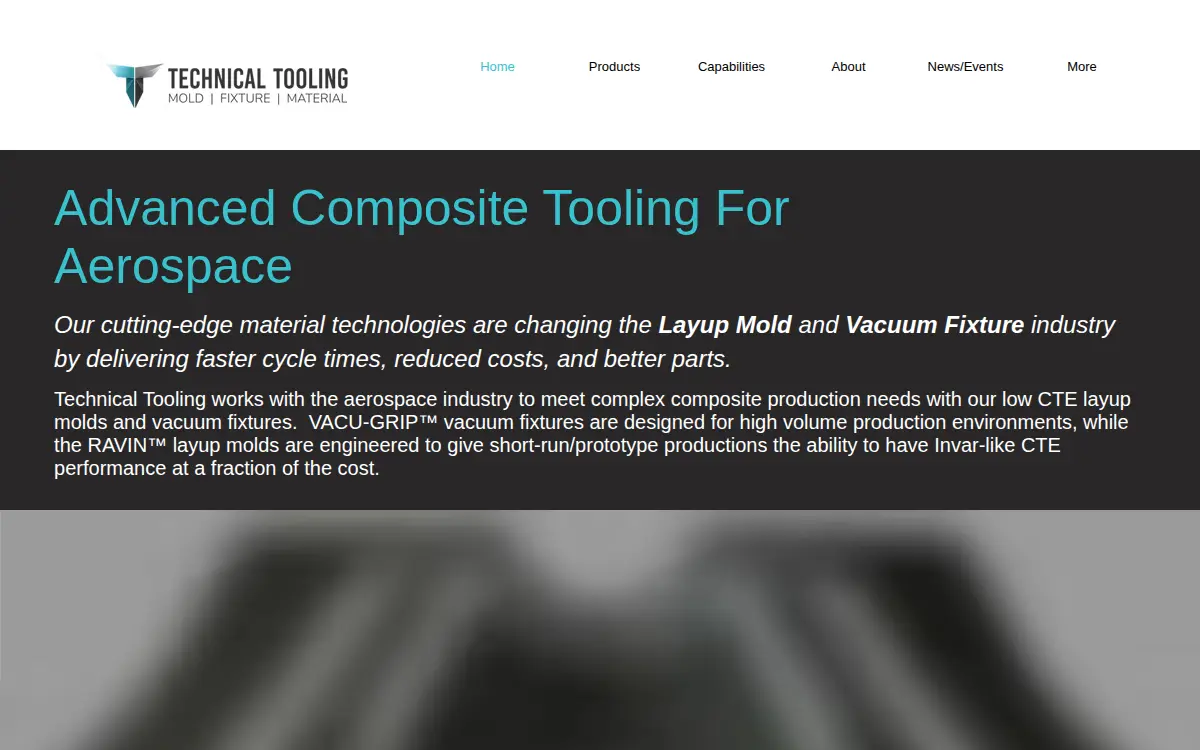 Homepage of Technical Tooling, L.l.c.