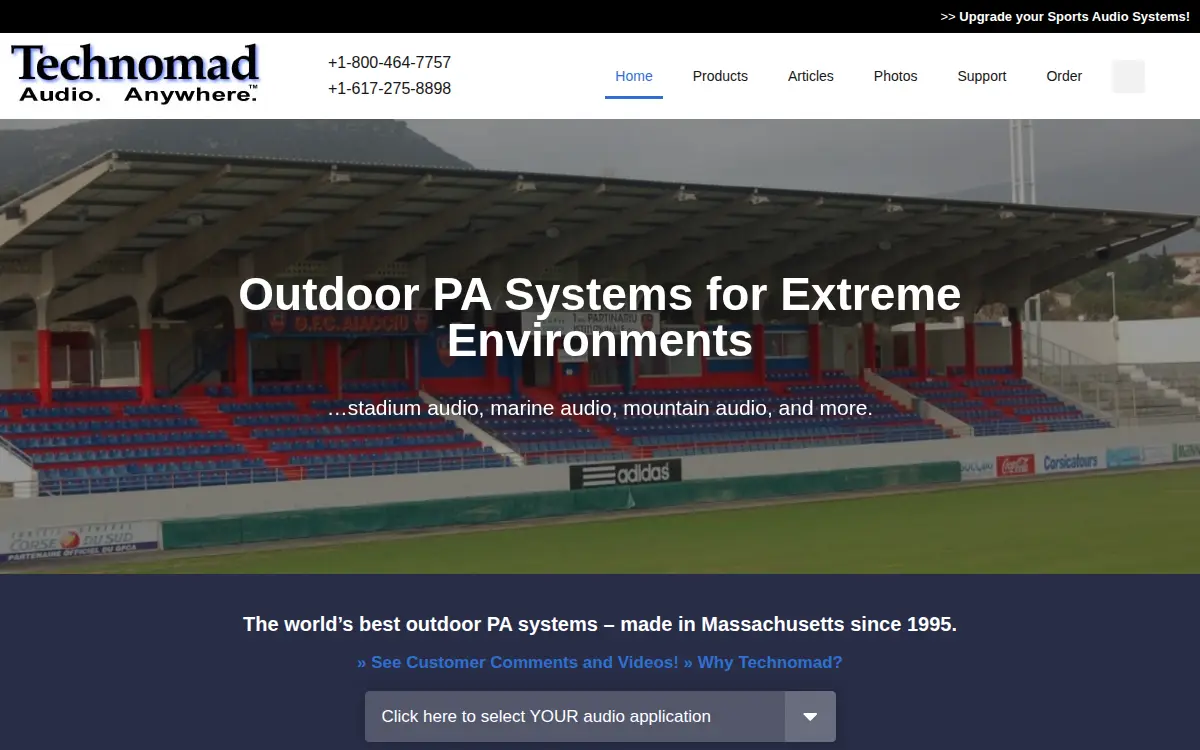 Homepage of Technomad Associates, LLC