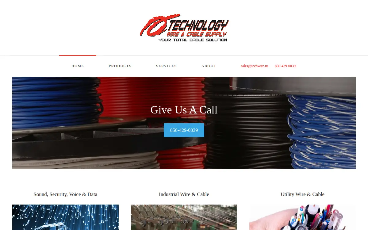 Homepage of Technology Wire and Cable, INC.