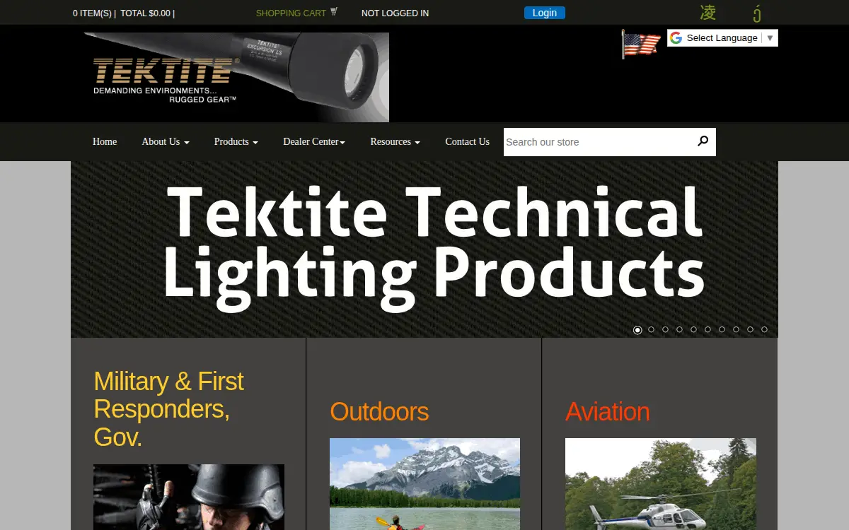 Homepage of Tektite Industries, INC.