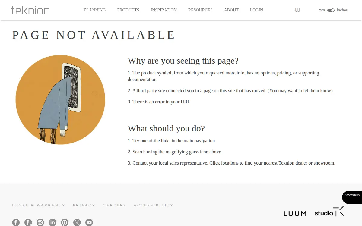 Homepage of Teknion LLC