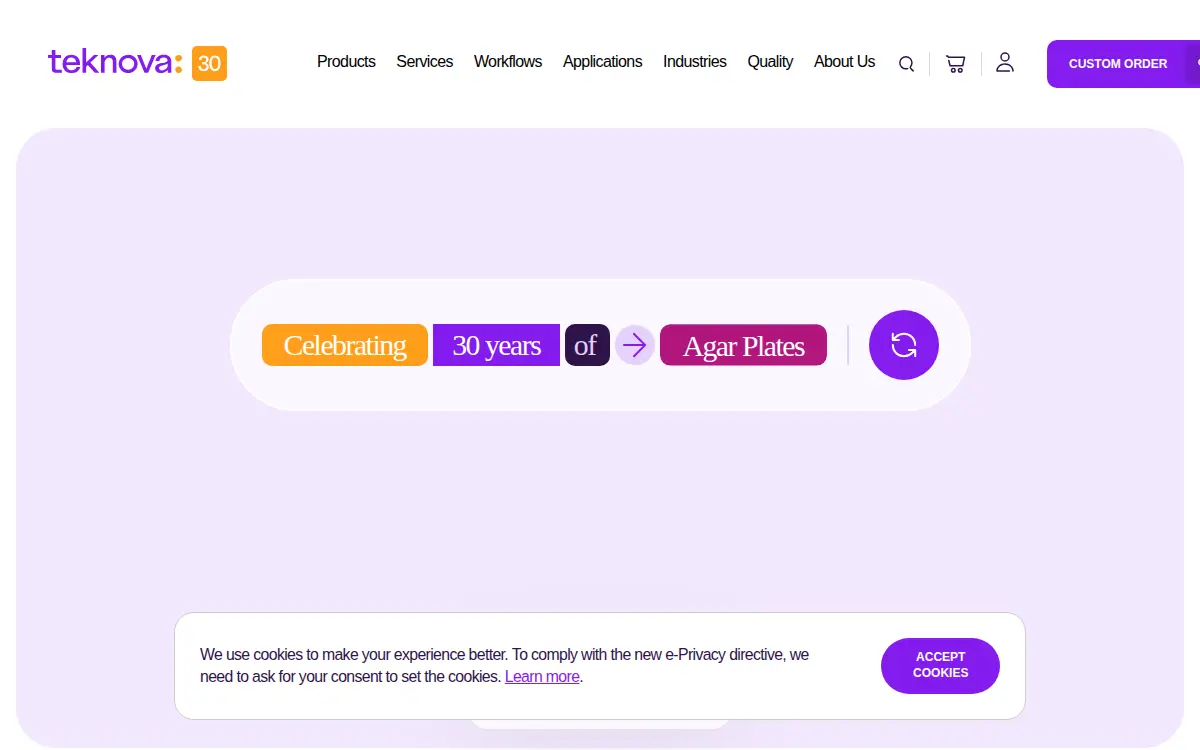 Homepage of Alpha Teknova, INC.