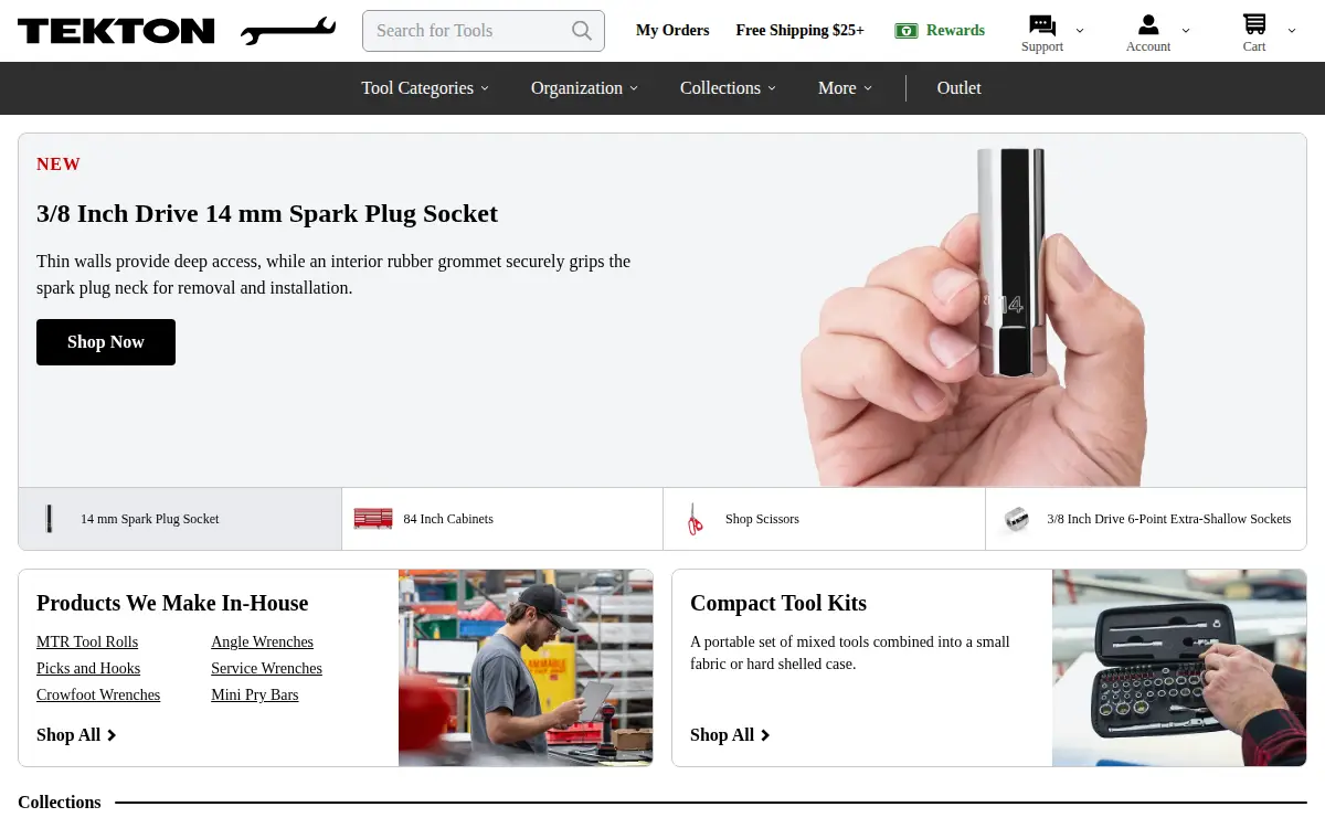 Homepage of Tekton, INC.