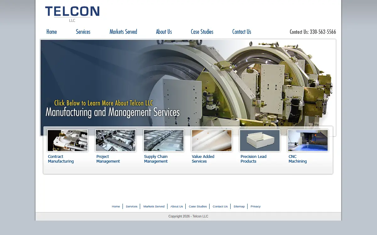 Homepage of Telcon LLC