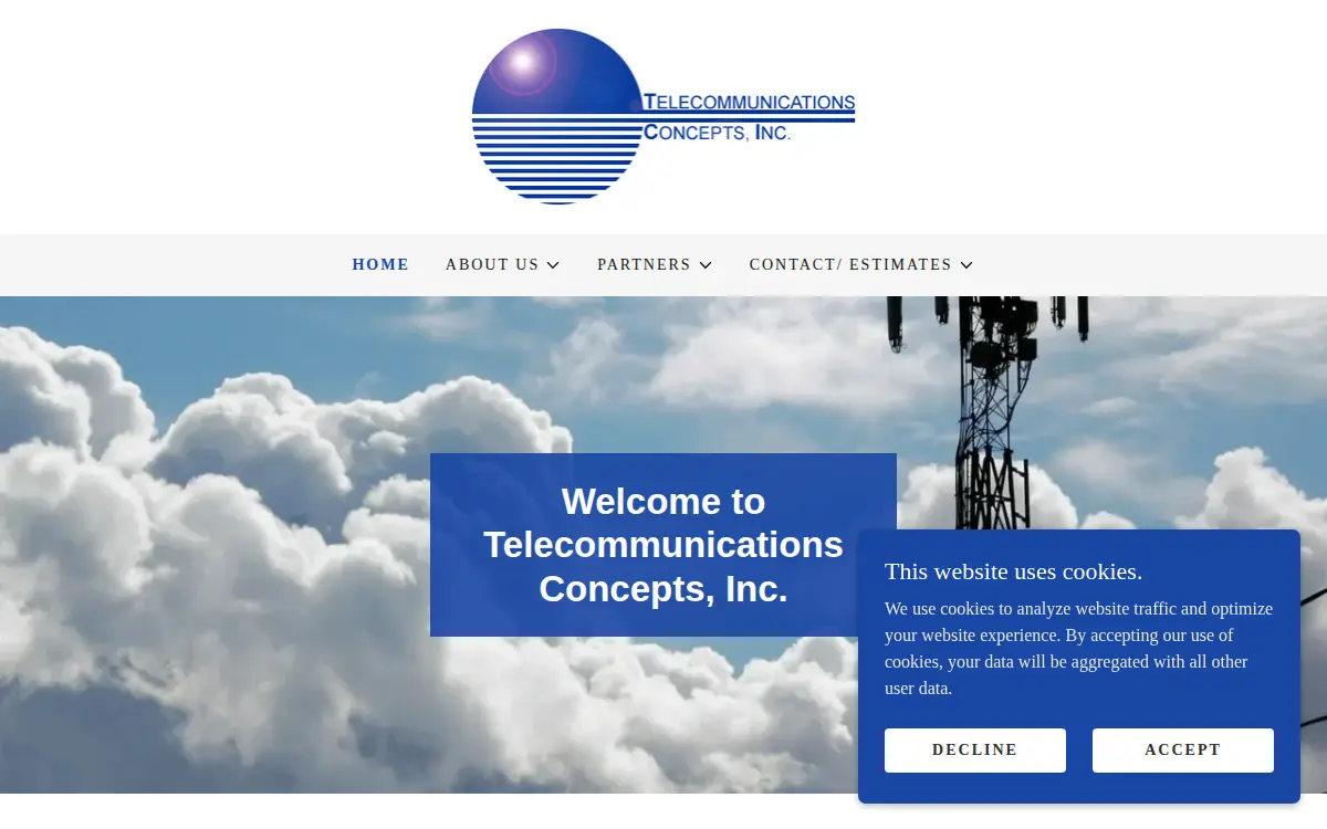Homepage of Telecommunications Concepts INC.