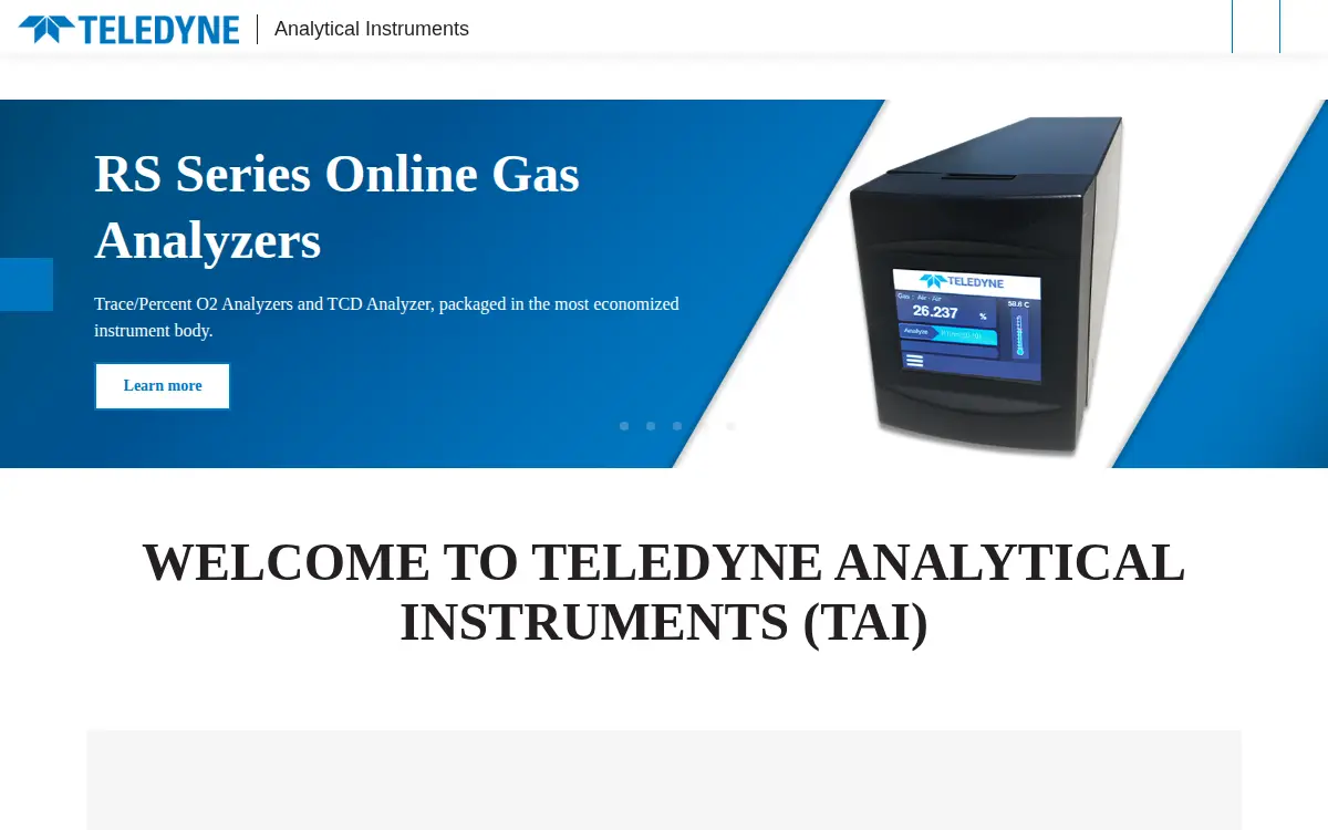 Homepage of Teledyne Instruments INC