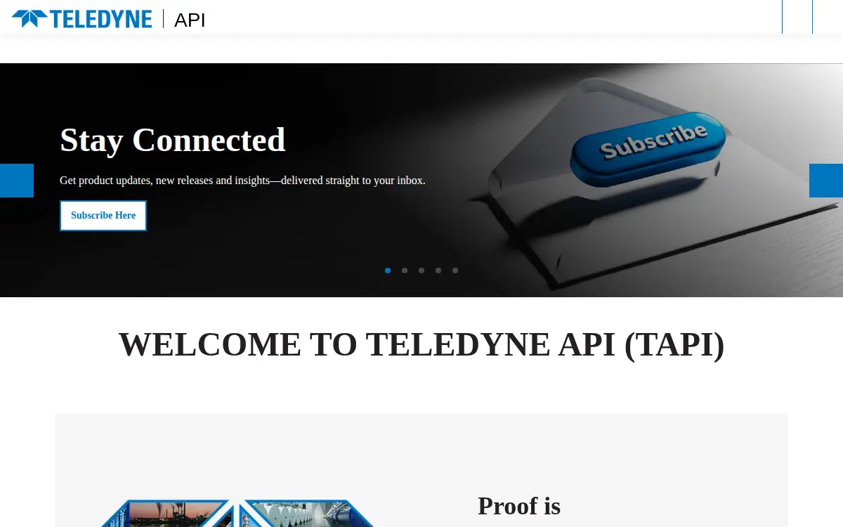 Homepage of Teledyne Instruments, INC.