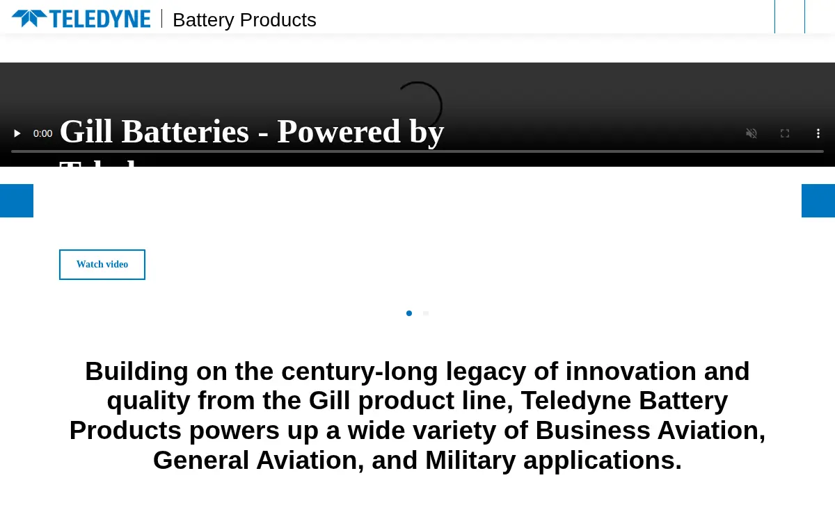 Homepage of Teledyne Technologies Incorporated