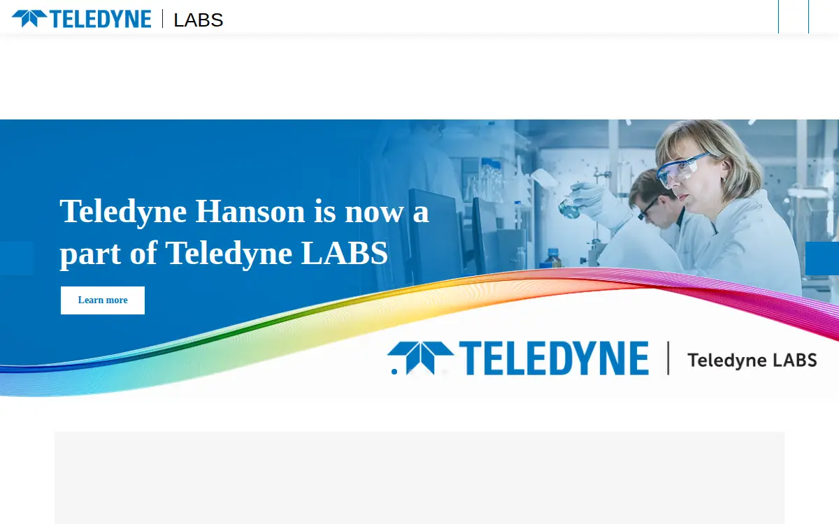 Homepage of Teledyne Instruments, INC.