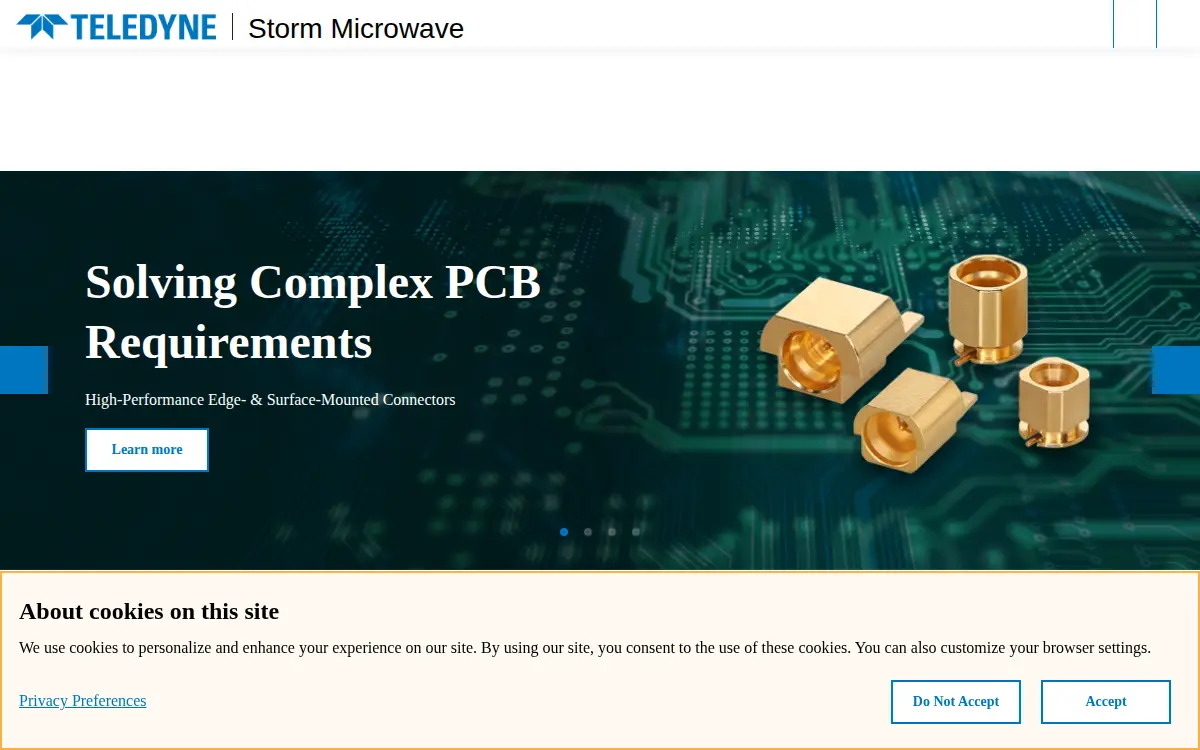 Homepage of Teledyne Defense Electronics, LLC