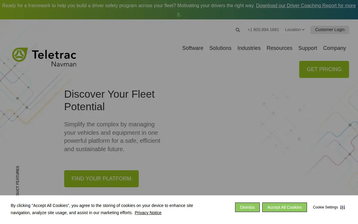 Homepage of Teletrac Navman US LTD.