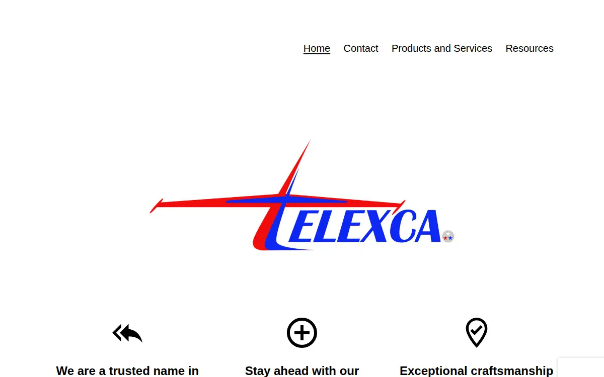 Homepage of Telexca, INC.