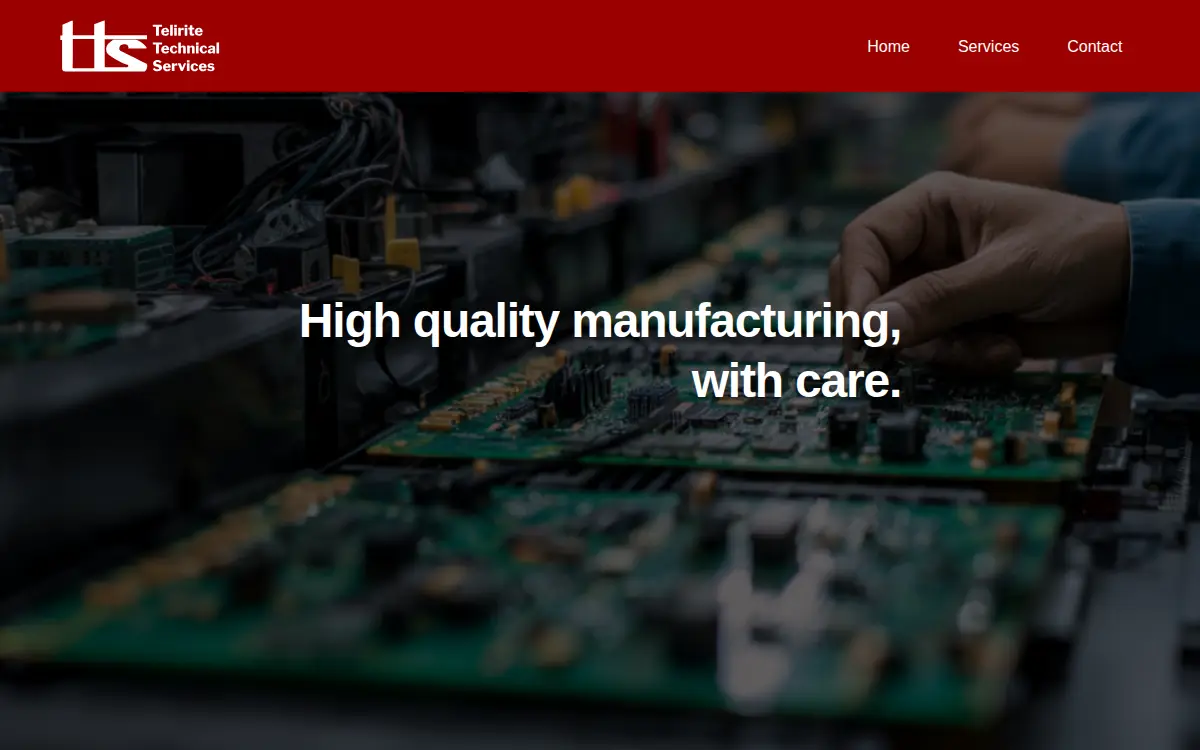 Homepage of Telirite Technical Services, INC.