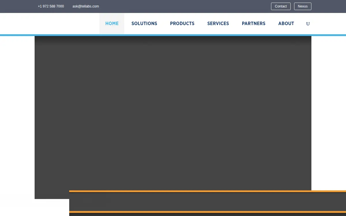 Homepage of Tellabs Enterprise INC