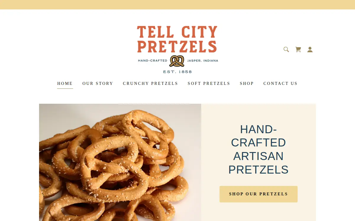 Homepage of Tc Pretzel, INC