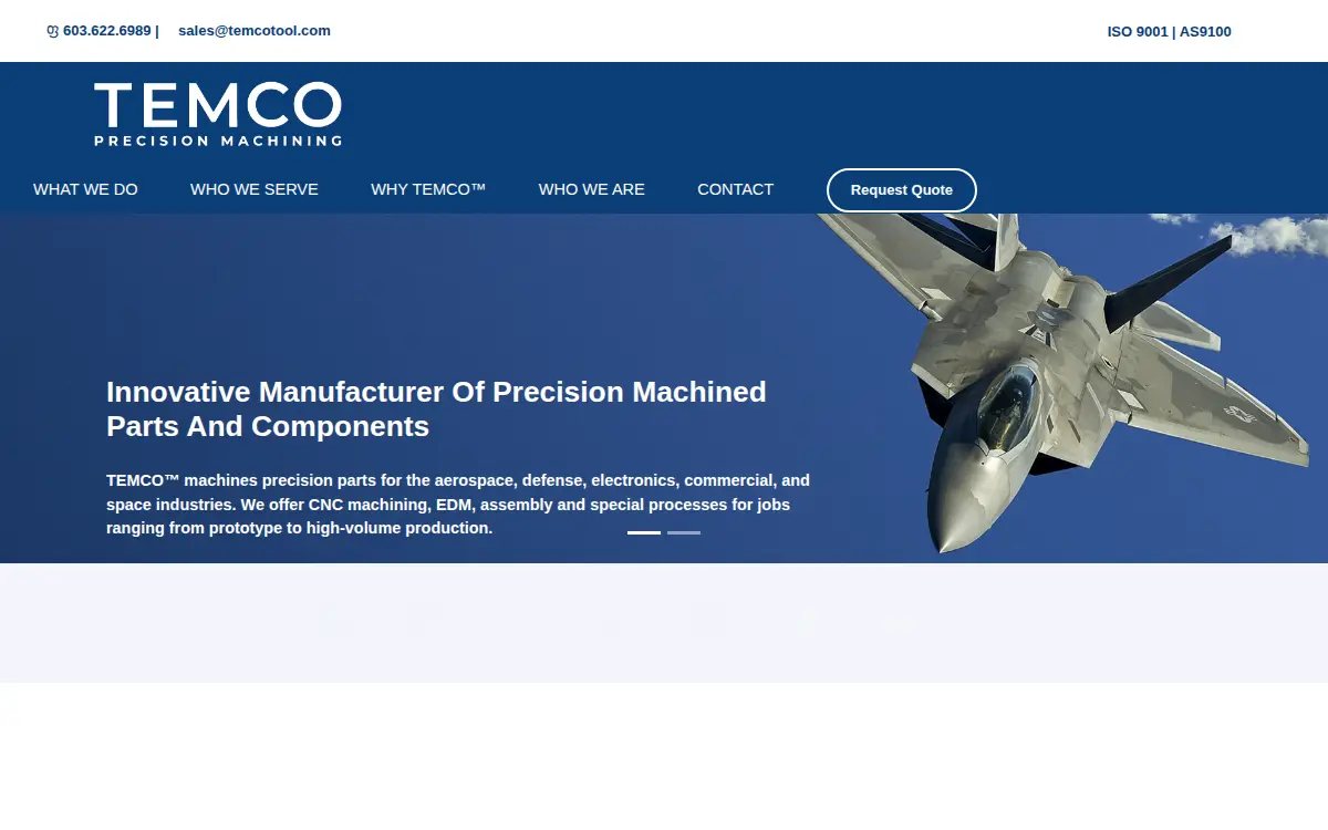 Homepage of Temco Tool CO INC