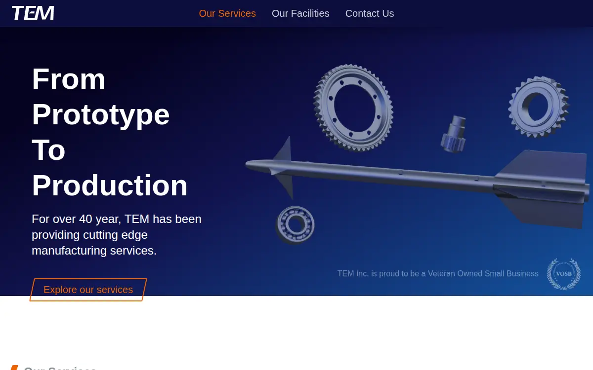 Homepage of Tem INC