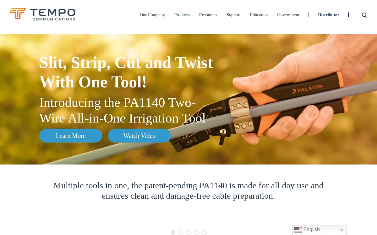 Homepage of Tempo Communications, INC.