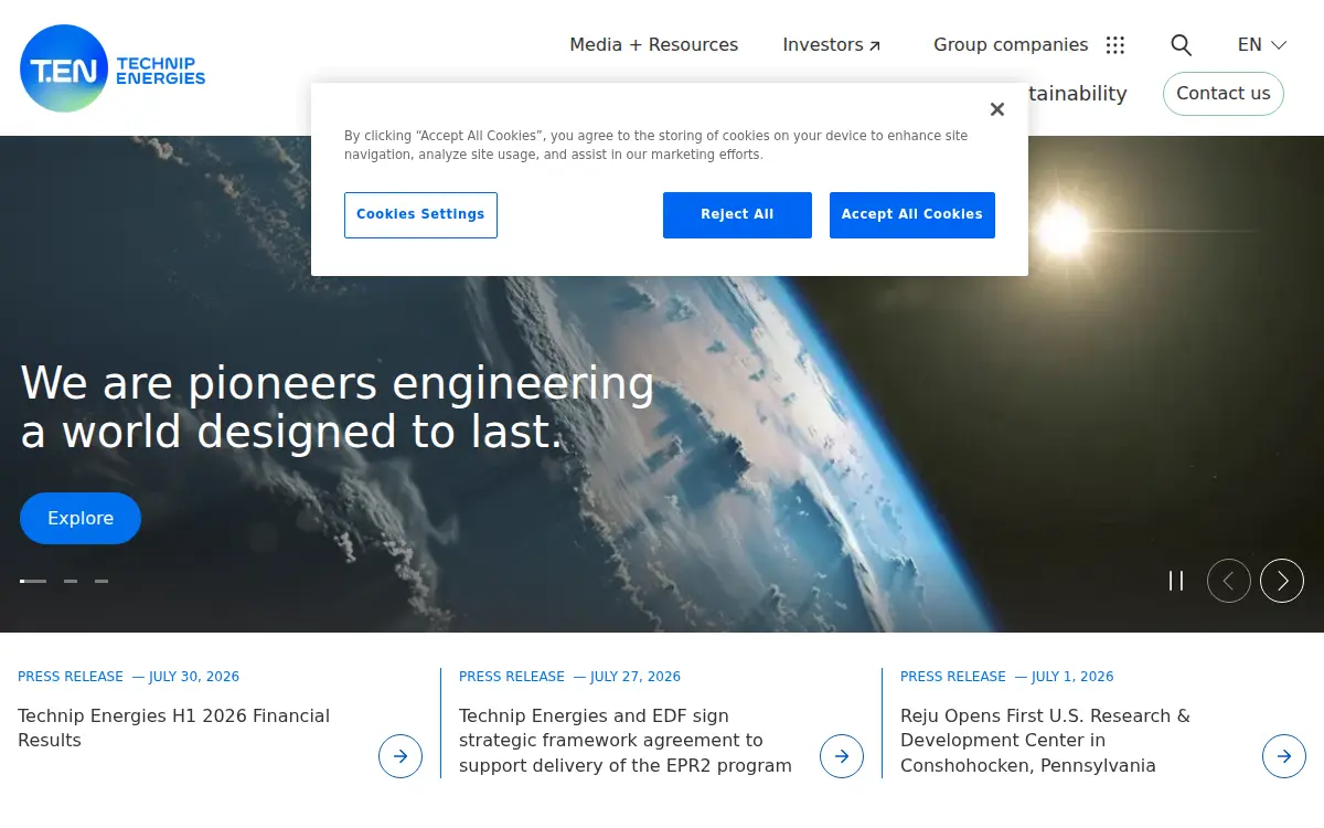 Homepage of T.en Stone & Webster Process Technology, INC.