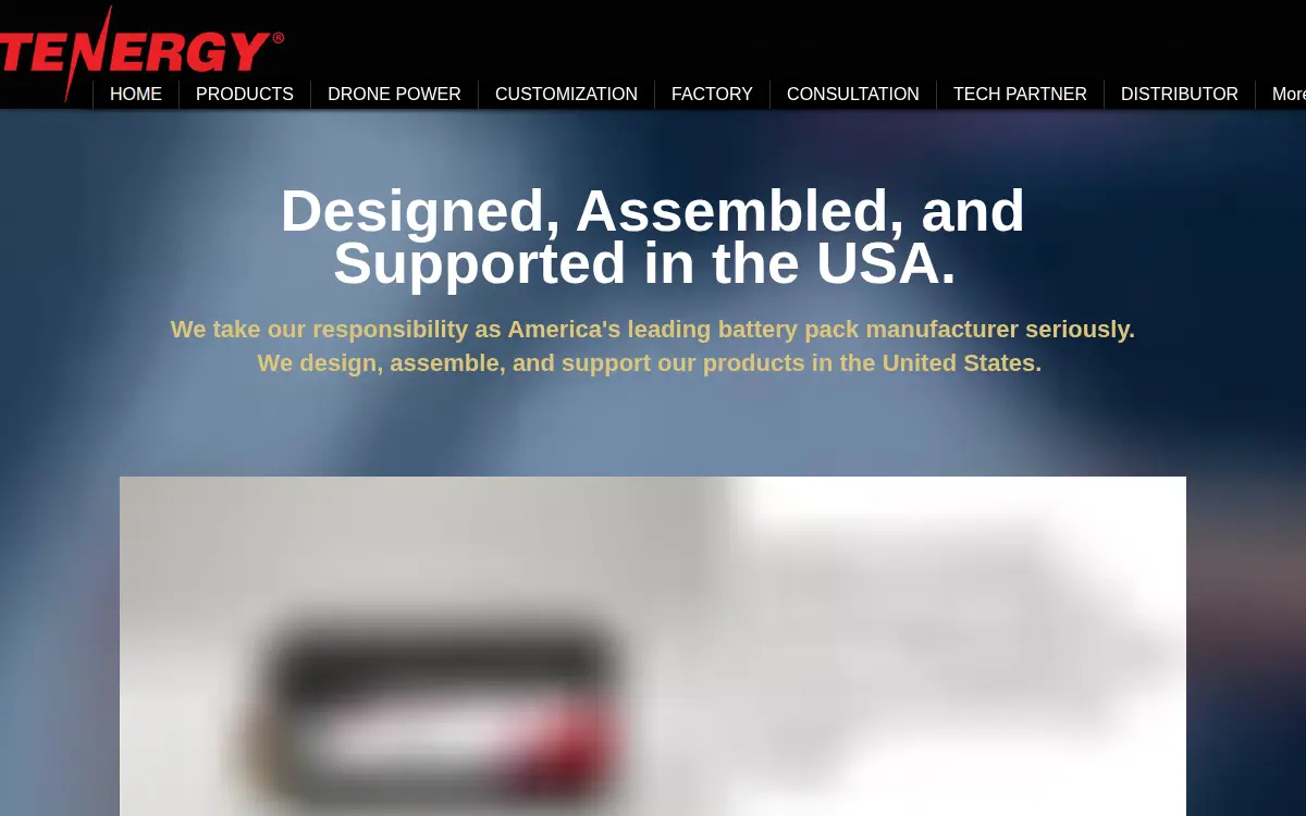 Homepage of Tenergy CORP