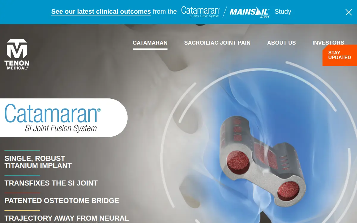 Homepage of Tenon Medical, INC
