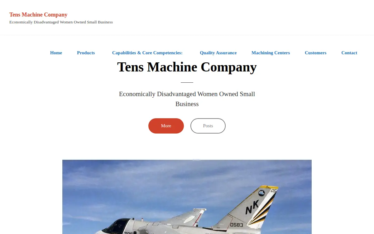 Homepage of Tens Machine Company, INC.