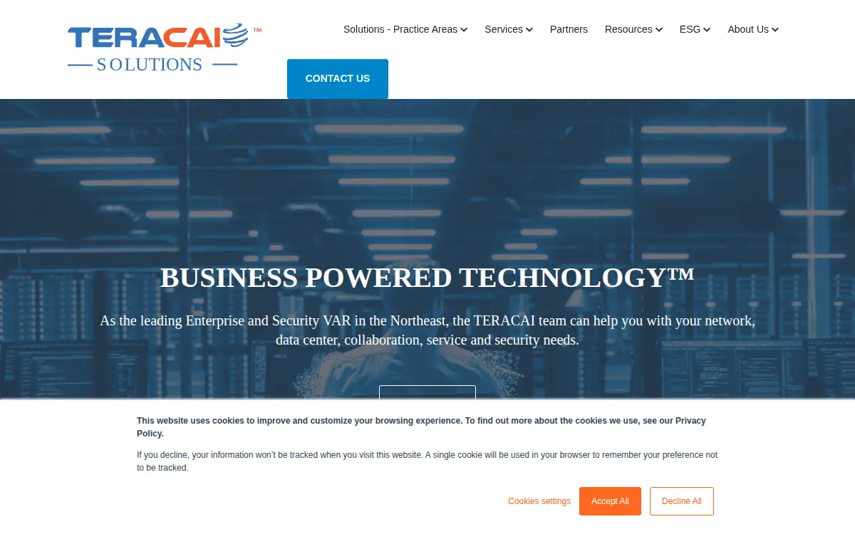 Homepage of Teracai Corporation