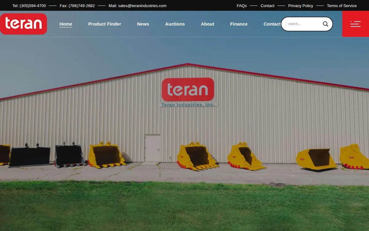 Homepage of Teran Industries, INC.