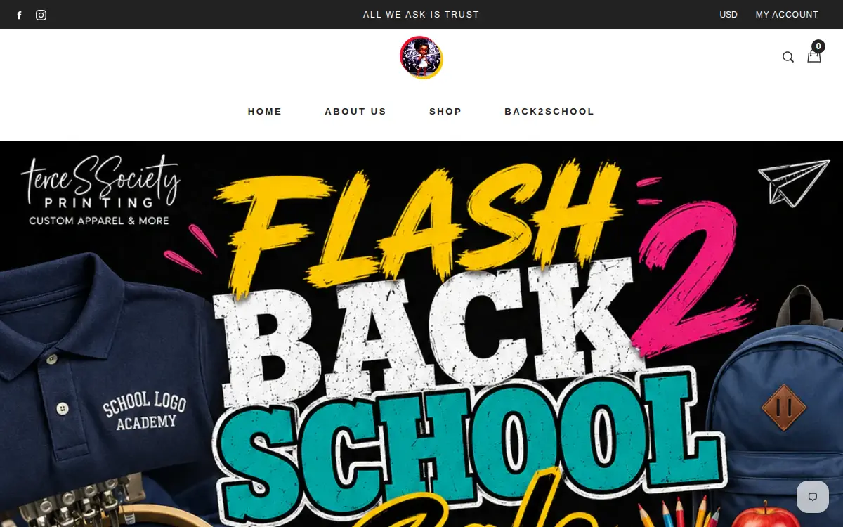Homepage of Tercessociety Printing & Clothing Limited Liability Company
